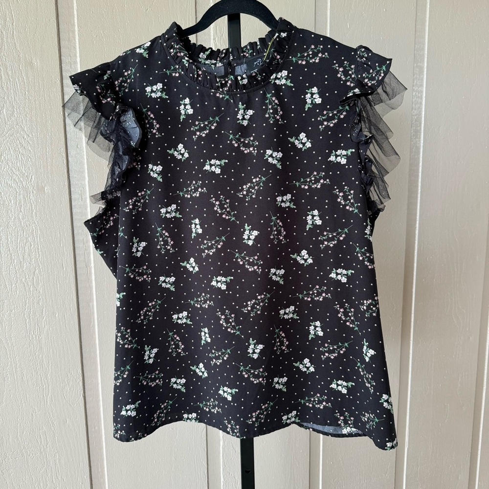 Milk & Honey Black Floral Top